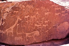 Petroglyphs - Giraffe, lion, and others (3690510568).jpg