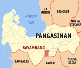 Kaart van Bayambang