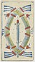 Piedmont tarot deck - Solesio - 1865 - 7 Swords.jpg