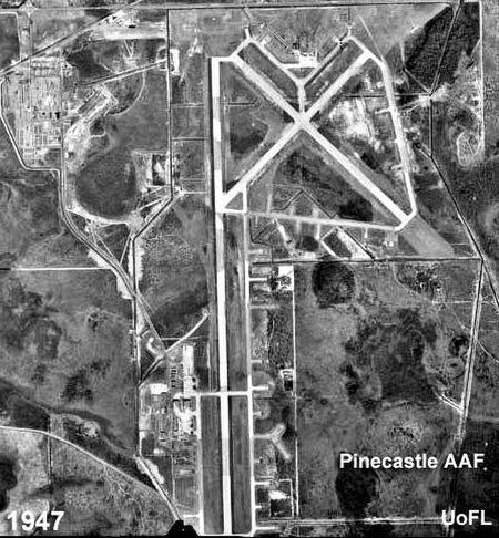 1947 aerial photo of Pinecastle Army Airfield