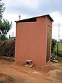 Well maintained pit latrine at a rural household near Maseru, Lesotho