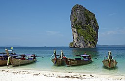 Stranden vid Poda Island.