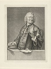 Jacob Houbraken met burijn, ca. 1770