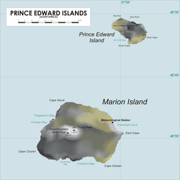 Karta över Prins Edwardöarna.