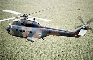 SA 330 Puma — французский многоцелевой вертолёт.Основной вертолёт ВВС ЮАР в гражданской войне в Анголе (1975-1989)