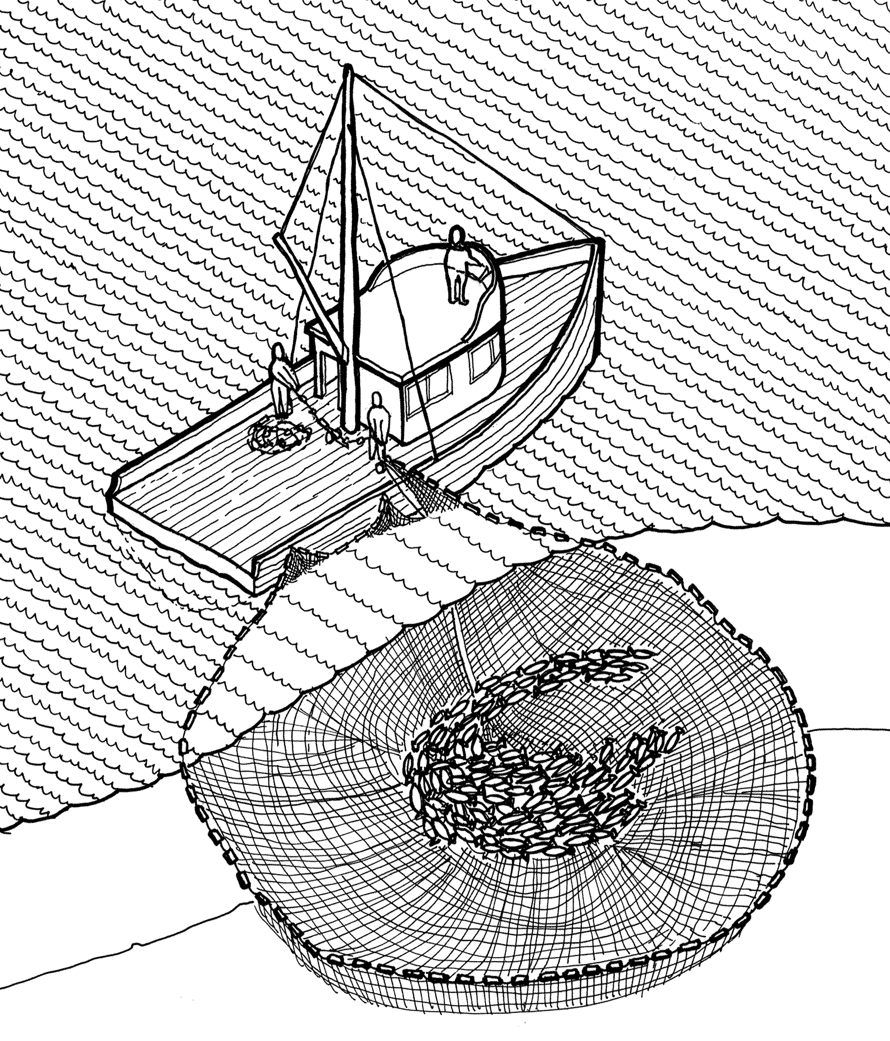 File:Purse seine illustration, Historic American Engineering