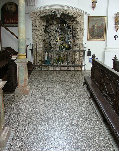 A uniform terrazzo floor in a German church