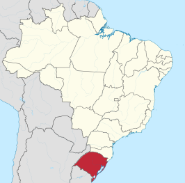 Kaart van Rio Grande do Sul