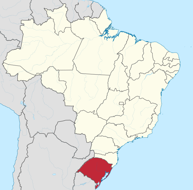 Localização do Rio Grande do Sul no Brasil