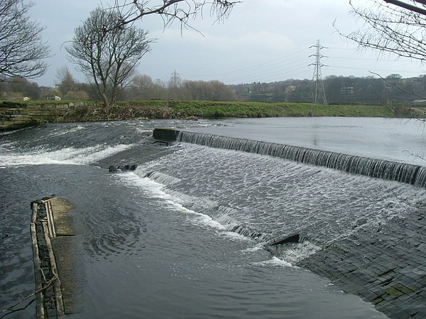 Example of a weir on the river