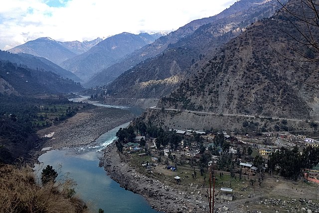 The Chenab river at Ramban, Jammu and Kashmir, India