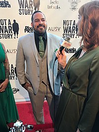 Rocco being interviewed at a red carpet event. Rocco Vargas.jpg