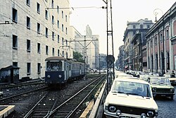 Aankomst van een tram van STEFER op 1 januari 1979