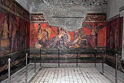 Roman fresco Villa dei Misteri Pompeii 006
