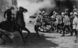 Russian troops storming Beijing gates 1900.gif