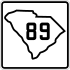 South Carolina Highway 89 marker