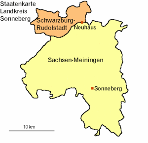 Staatenaufteilung des Landkreises vor 1922