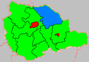 Ayuntamiento de Sokolovsky en el mapa