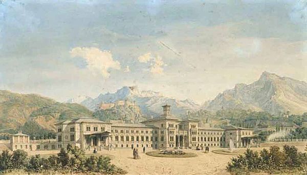 Salzburg station about 1870