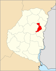 Location of San Salvador Department within Entre Ríos Province