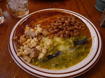 Blue corn enchiladas at The Shed