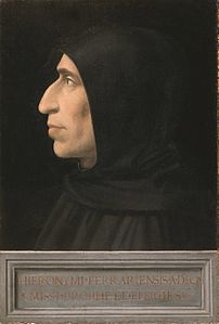 Jérôme Savonarole, qui influenca Botticelli, par Fra Bartolomeo, 1498.