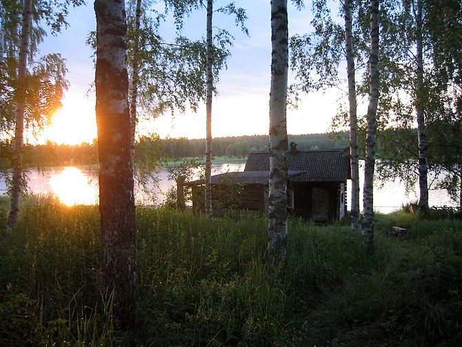 English: A Finnish savusauna ("smoke saun...