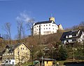 Zschopautal - Blick auf die Burg Scharfenstein