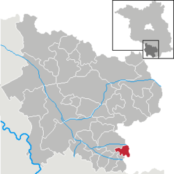 Elhelyezkedése Brandenburg térképén