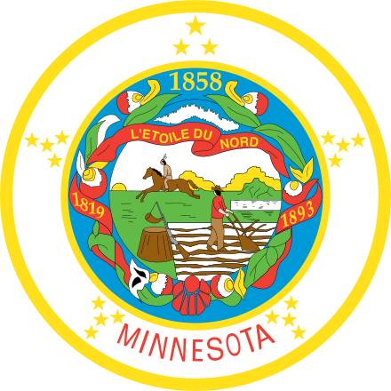 The pre-1971 version of the state seal.
