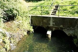 Beginning of the Seebach near the culvert end of the Gleißach