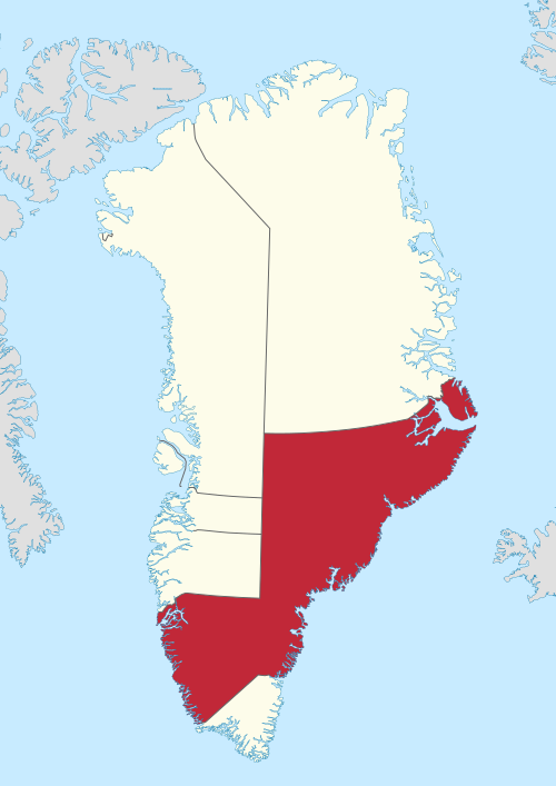 Location of Sermersooq within Greenland