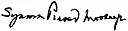 Syama Prasad Mukherjee's signature