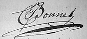 Signature de Claude-Joseph Bonnet