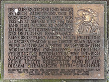 Gedenktafel für Aldegrever in Soest