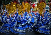 Rosquillos Festival dancers as they perform their street dance in Pasigarbo sa Sugbo 2019. Spanish-inspired festival costumes (Pasigarbo sa Sugbo 2019).jpg