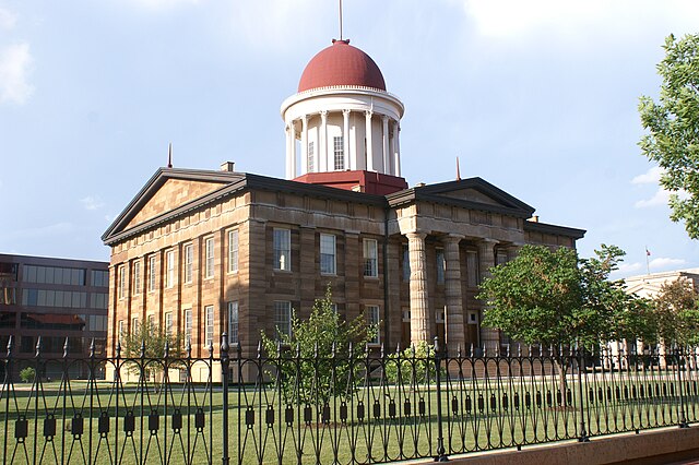 Old State Capitol: Abraham Lincoln and other area legislators were instrumental in moving the state capitol to centrally located Springfield in 1839.