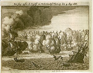 Battle on St. James Day;  Anonymous Dutch engraving