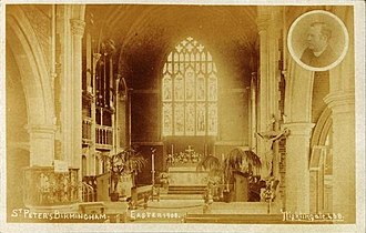 The interior, Easter 1908 St Peters Birmingham Easter 1908 (cropped).jpg