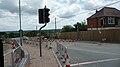 English: Stag Lane, Isle of Wight, seen from the end of the road, at the junction with Cowes Road/Horsebridge Hill. This is looking eastwards down the road. Part of the major works being done at the time can clearly be seen.