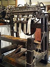 Stocking frame held by Godalming Museum.[53][note 6]
