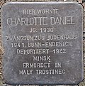 Stolperstein für Charlotte Daniel (Kirchheimer Straße 2)