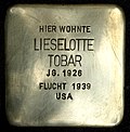 Stolperstein für Lieselotte Tobar (Meister-Gerhard-Straße 5)