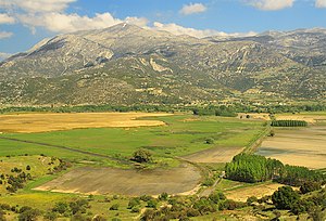 Kyllini (Ziria) come si vede dal Lago della Stymfalia