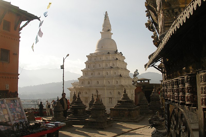 File:Swayambhunath, White stupa, Kathmandu, Nepal.jpg