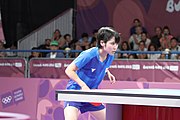 Deutsch: Tischtennis bei den Olympischen Jugendspielen 2018; Tag 9, 15. Oktober 2018; Mixed, Finale, Mixed-Doppel – Miu Hirano (JPN) gegen Sun Yingsha (CHN) 2:3 English: Table tennis at the 2018 Summer Youth Olympics at 15 October 2018 – Mixed Final, Mixed-Double – Miu Hirano (JPN) Vs Sun Yingsha (CHN) 2:3