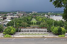 Main line crossing the Bicentennial Capitol Mall in 2022 Tennessee Capitol Mall 2022c.jpg