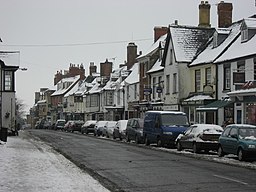 High Street i Highworth under vintern