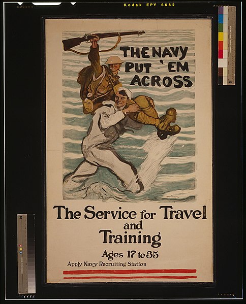 File:The Navy put 'em across The service for travel and training, ages 17 to 35 - - H. Reuterdahl U.S.N. '18. LCCN2002722550.jpg