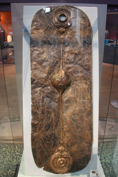 The Witham Shield, normally kept at the British Museum photographed during its visit to The Collection in 2013